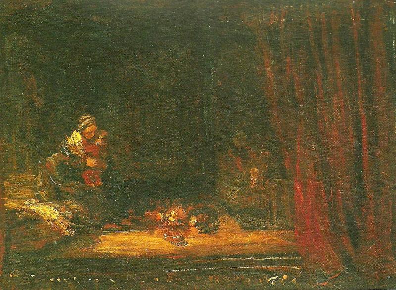 Ernst Josephson den heliga familjen, oil painting image